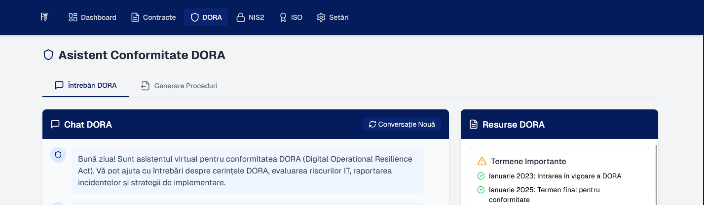 DORA Chatbot Interface